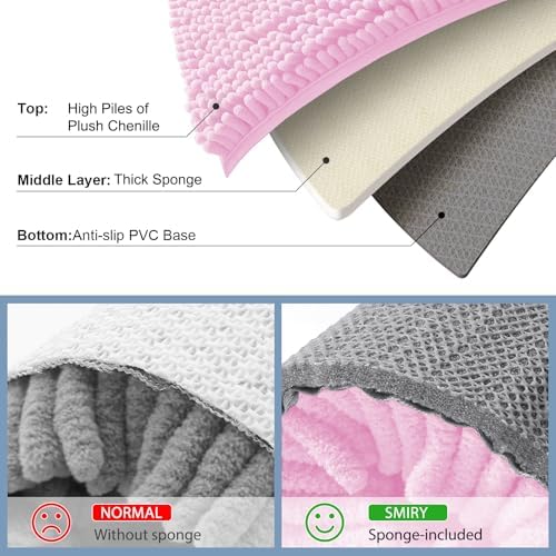 Smiry Bathroom Rugs 70X24, Luxury Chenille Extra Soft Absorbent Bath Mat