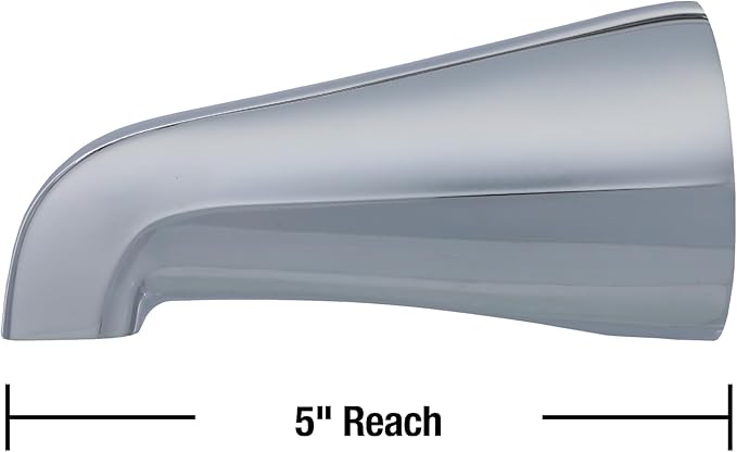 DANCO One-Size-Fits-All Universal Tub Spout, Chrome (88702A), Without Diverter, 1-Pack