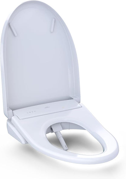 TOTO® WASHLET®+ S7A Electronic Bidet Toilet Seat with EWATER+® Bowl and Wand Cleaning, Auto Open and Close Contemporary Lid, Elongated, Cotton White - SW4736AT40#01