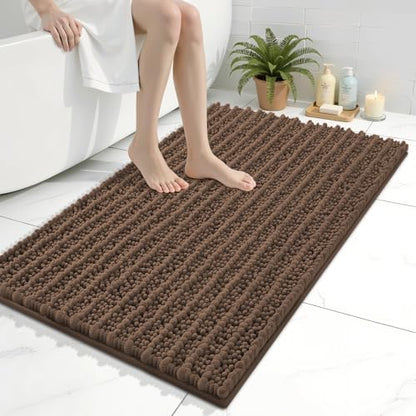 Arotive Bathroom Rugs Mat 36x24, Soft Absorbent Chenille Shaggy Bath Mat