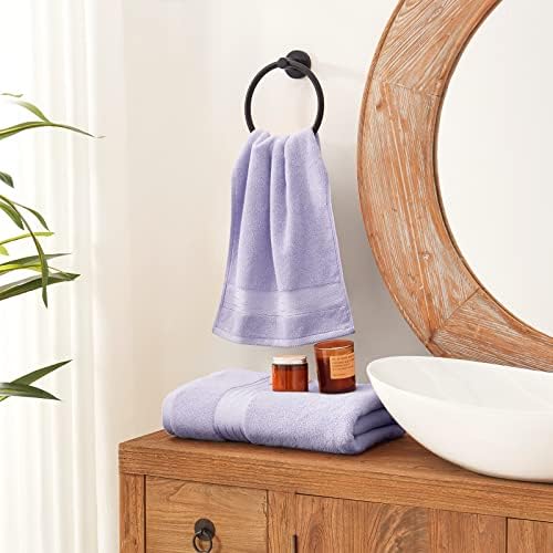 COZYART Luxury Hand Towels 4 PCS, Lavender 100% Turkish Cotton 650 GSM