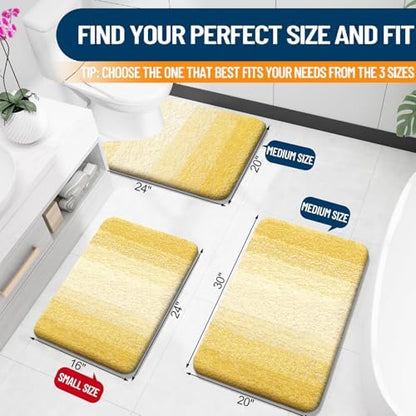 OLANLY Large Bathroom Rugs 50x30, Extra Soft Absorbent Microfiber Bath Rugs