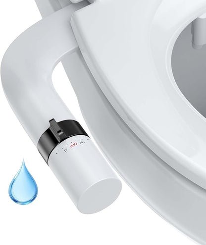 Bidet Attachment for Toilet Seat Water Pressure, Hygienic Bidets Attachment for Existing Toilets - Adjustable Fresh Water Pressure Dual Nozzle (Frontal & Rear Wash) Easy to Install,