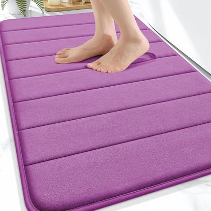OLANLY Memory Foam Bath Mat 34x21, Super Soft and Absorbent Bathroom Rugs
