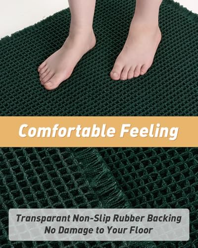 Upgraded Waffle Bath Mat Ultra Absorbent Non Slip Bathroom Mat, 20" x 32"