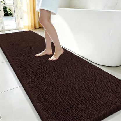 Smiry Bathroom Rugs 70X24, Luxury Chenille Extra Soft Absorbent Bath Mat