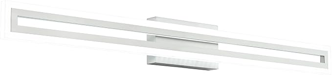 SOLFART Bathroom Lighting Fixtures Over Mirror Brushed Nickel 40 Inch Led Vanity Light 6000K