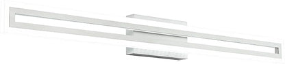 SOLFART Bathroom Lighting Fixtures Over Mirror Brushed Nickel 40 Inch Led Vanity Light 6000K