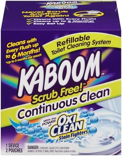 Kaboom Scrub Free! Toilet Bowl Cleaner System with 2 Refills