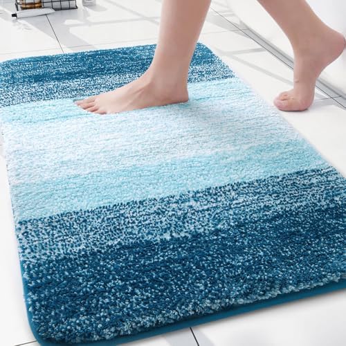 Arotive Microfiber Bathroom Rugs, Shaggy Soft Absorbent Bath Rug, 30x20