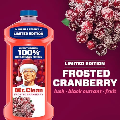 Mr. Clean All Purpose Cleaner, Cleaning Liquid, Frosted Cranberry, 41 Fl Oz (Pack of 4)
