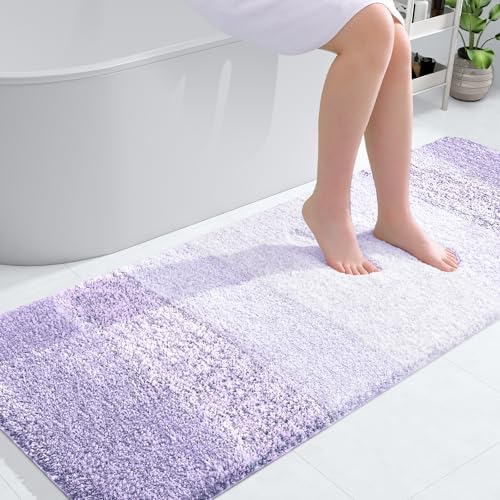 OLANLY Bathroom Runner Rug 59x24, Extra Soft Absorbent Microfiber Bath Rugs