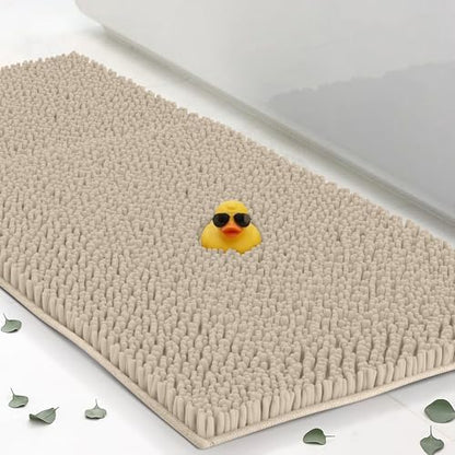 Runner Chenille Bath Mats 71"x21", Plush Absorbent Quick Dry, Soft & Machine Washable, Non Slip Carpet for Bathroom, Thick Bathroom Rugs, Shower Restroom Rug Mat, Alfombras De Bano, Bathrugs