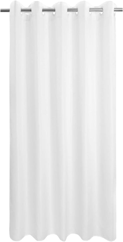 River Dream Extra Long No Hook Shower Curtain or Liner 71x98, White | Soft Microfiber, Bottom Magnets, XL Waterproof Fabric Shower Curtain Set, Machine Washable, 71W x 98H
