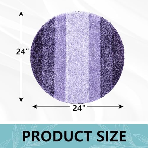 Arotive Microfiber Bathroom Rugs, Shaggy Soft and Absorbent Bath Rug, 24x24