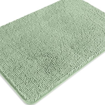 Sea Foam Bathroom Rugs – Absorbent and Washable Bath Mat, Non-Slip, Thick Soft Chenille Bath Rugs for Bathroom Floor, Shower, Sink - 24" x 36"