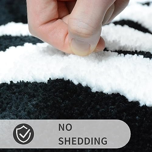 Get Naked Bath Mat, Non-Slip Bathroom Rug, Tufted Area Rugs, Slogan Bathroom Rug, Novelty Absorbent Bathtub Mat - Black, 20"x32"