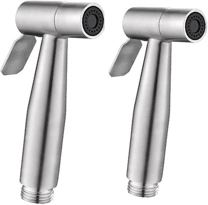 2 Pieces Bidet Toilet Sprayer Head Stainless Steel Handheld Sprayer for Cloth Diaper, Bathroom, Kitchen and Toilet Cleaning