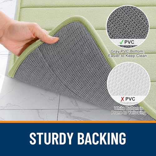 OLANLY Memory Foam Long Bathroom Rugs Runner 44x24, Super Soft Absorbent