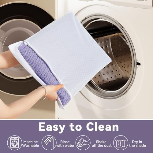 Triohero Small Bathroom Rugs Non Slip Washable Bath Rugs Super Absorbent Bathroom Rug Thin Quick Dry Low Pile Bath Mats, Lavender 12"x12"