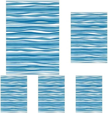 Con-Tact Brand Creative Covering, Self-Adhesive Shelf Liner, Multi-Purpose Vinyl Drawer Liner, Easy to Use and Apply, 18'' X 9', Wave Marina (Pack of 5)