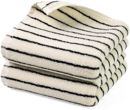 Black and White Striped Hand Towels for Bathroom, Vintage Kitchen Decor