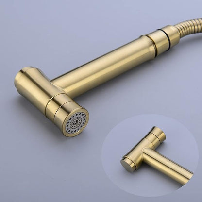 TRUSTMI Bathroom Concealed Hot and Cold Bidet Spray Set Hand Held Sprayer Shattaf Warm Water Toilet Attachment, Brushed Gold