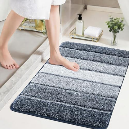 COSY HOMEER Bathroom Rugs 36x24,Ultra Soft Absorbent Bath Mat,Dark Blue