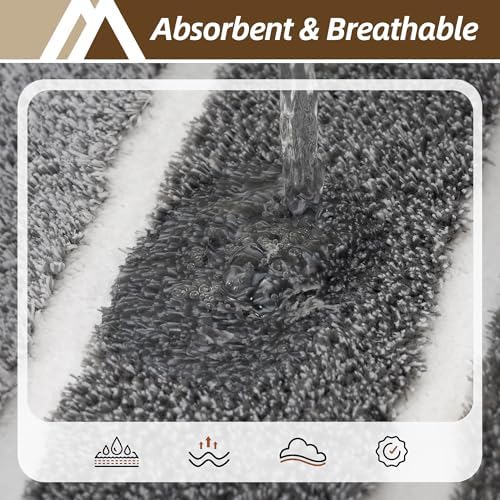 COSY HOMEER Toilet Rugs U-Shaped 24"x20", Ultra Soft Absorbent Bath Mat