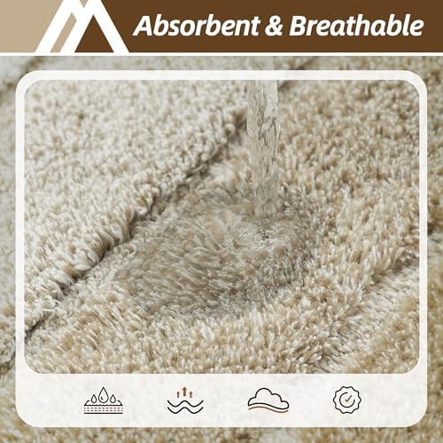 COSY HOMEER Toilet Rugs U-Shaped 24"x20", Ultra Soft Absorbent Bath Mat