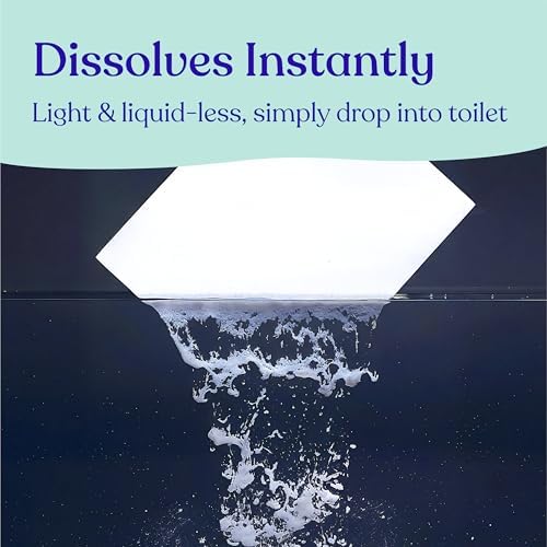 Lazy Coconuts Toilet Bowl Cleaner Strips, 60 Cleans, Plastic-Free, Lemon