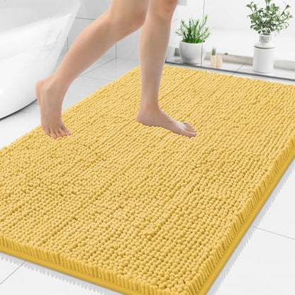 Smiry Bathroom Rugs 40X32, Luxury Chenille Extra Soft Absorbent Bath Mat