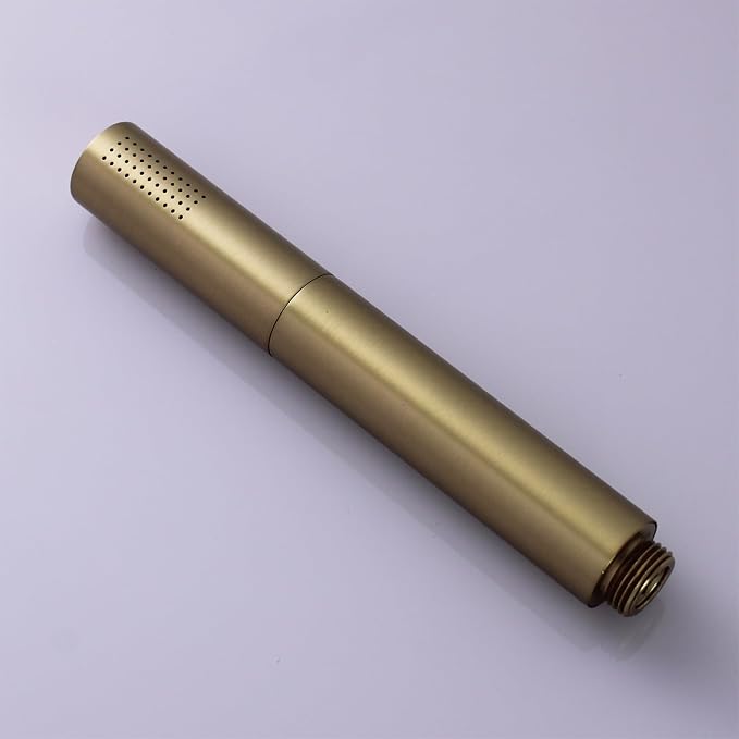 AYIVG Brushed Gold Finish Round Brass 2 In 1 Function High Pressure Handheld Shower Head Sprayer Hand Shower Wand with 59 Inch Hose For Bathroom Shower System