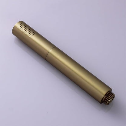 AYIVG Brushed Gold Finish Round Brass 2 In 1 Function High Pressure Handheld Shower Head Sprayer Hand Shower Wand with 59 Inch Hose For Bathroom Shower System