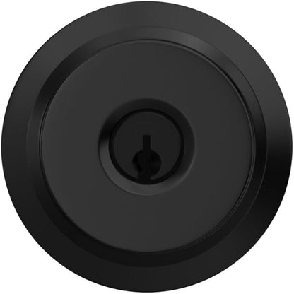 Schlage F51A BWE 622 Bowery Door Knob, Keyed Entry Lock, Matte Black