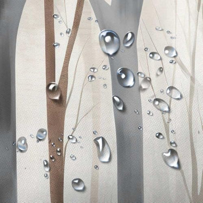 Birch Forest Abstract Shower Curtain Farmhouse Bathroom Decor 72X72 Inch