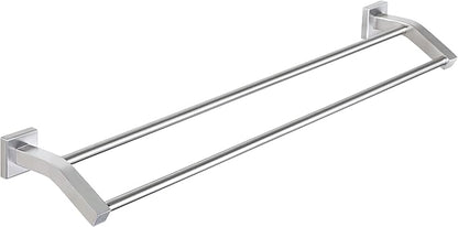 Alise Bath Double Towel Bars Towel Racks for Bathroom,Wall Mount Towel Holder Heavy Duty SUS304 Stainless Steel Towel Hanger Towel Rail,Brushed Nickel 28 Inch
