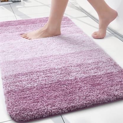 Arotive Microfiber Bathroom Rugs, Shaggy Soft Absorbent Bath Rug, 24x16