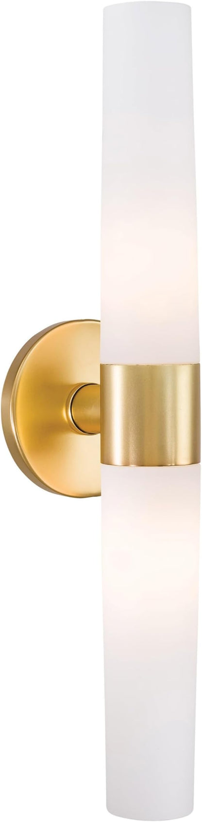 GEORGE KOVACS P5042-248 Saber Vanity Bath Light, 2-Light, 120 Total Watts, 4.75-in H x 20-in W, Honey Gold