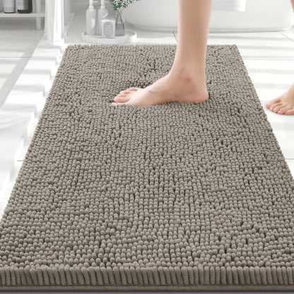 Smiry Bathroom Rugs 30X20, Luxury Chenille Extra Soft Absorbent Bath Mat
