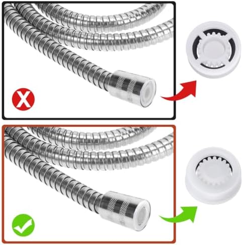 Isslly4Pcs Shower Flow Restrictor, White Water Flow Reducer Control Value