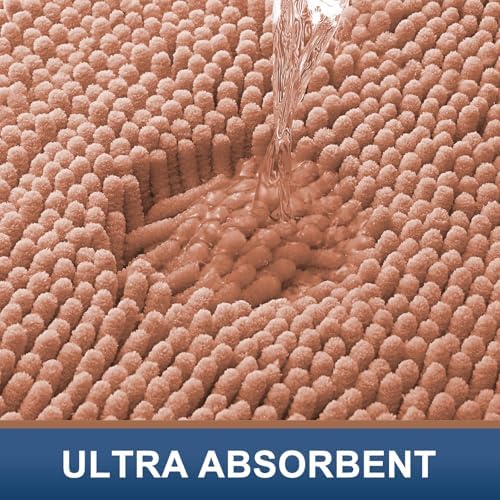 Smiry Bathroom Rugs 30X20, Luxury Chenille Extra Soft Absorbent Bath Mat