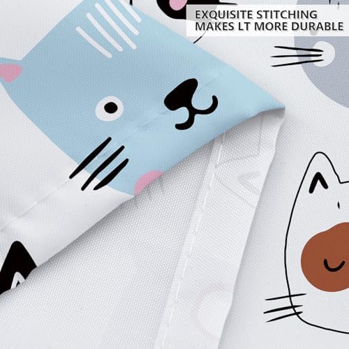 APROPHIC Cute Cat Shower Curtain for Bathroom Decor, Funny Bathroom Curtain Set, Cat Lovers Cute Cartoon Colorful Waterproof Fabric Shower Curtain with Hooks Machine Washable 72x72 in
