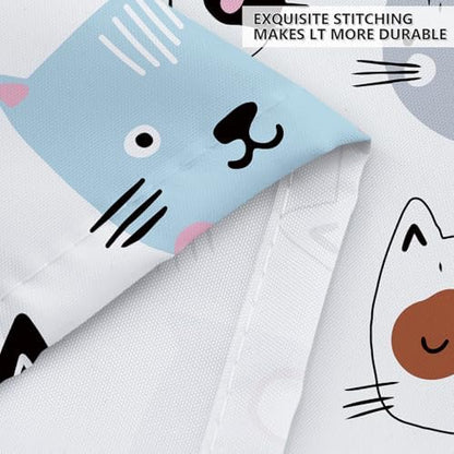 APROPHIC Cute Cat Shower Curtain for Bathroom Decor, Funny Bathroom Curtain Set, Cat Lovers Cute Cartoon Colorful Waterproof Fabric Shower Curtain with Hooks Machine Washable 72x72 in