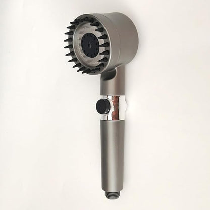 3 Modes Shower Head Adjustable High Pressure Water Saving Massage Portable Filter Shower Head Hook Hose Bathroom Accessories Set,Grey Shower B