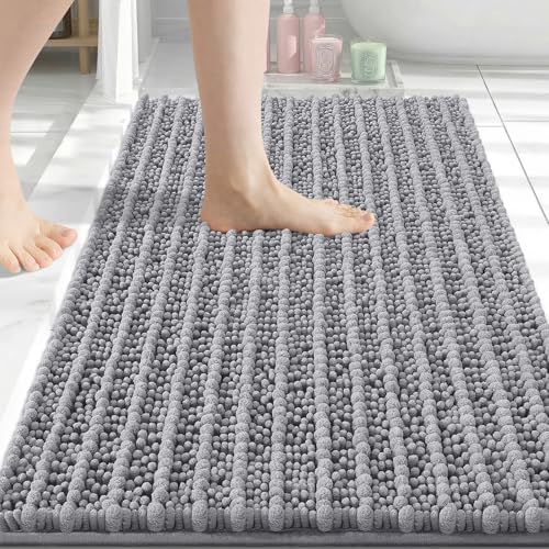 Arotive Bathroom Rugs Mat 34x21, Soft Absorbent Chenille Shaggy Bath Mat