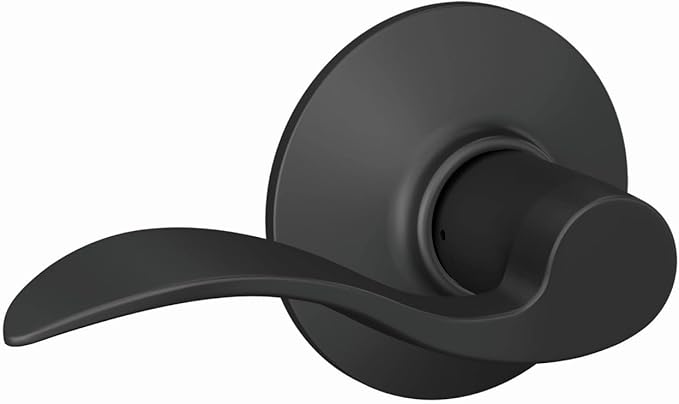 Schlage F10 ACC 622 Accent Door Lever, Hall & Closet Passage Lock, Matte Black