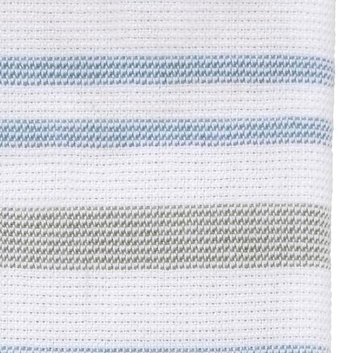 Izod - Hand Towels, Soft & Absorbent Cotton, Striped Bathroom Decor, Dorm Room Essentials, Set of 2 (Clubhouse Collection, Blue)
