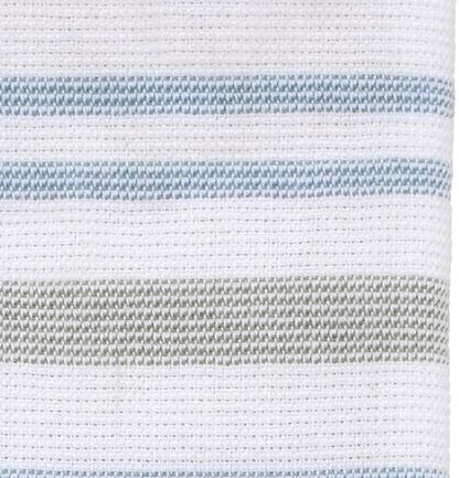 Izod - Hand Towels, Soft & Absorbent Cotton, Striped Bathroom Decor, Dorm Room Essentials, Set of 2 (Clubhouse Collection, Blue)