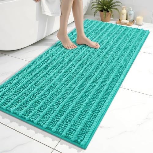 Arotive Bathroom Rugs Mat 47x24, Soft Absorbent Chenille Shaggy Bath Mat